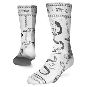 Stance Amour White and Black Graphic Socks